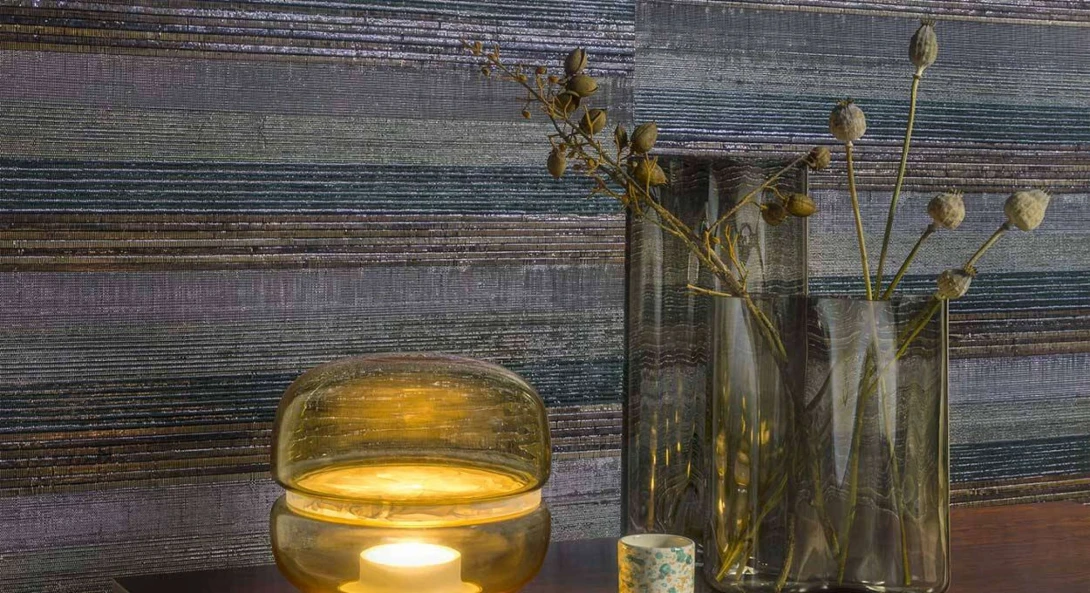 Elitis RM 1008 90 S.O.L.O. Silver - tapeta tekstylna z metalicznym splotem