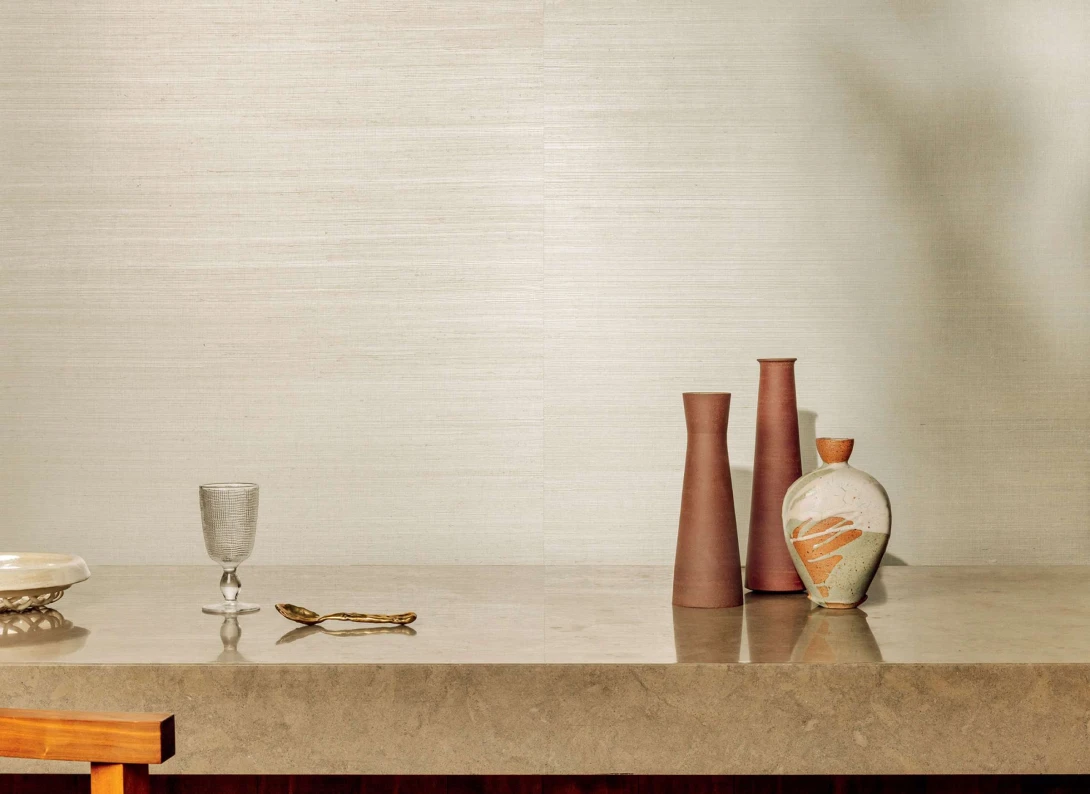 Elitis RM 1073 92 Tribus Sisal metallique - tapeta z sizalu z metalicznym efektem