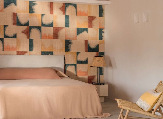 Elitis RM 1079 60 Tribus Comporta - tapeta w kwadraty z rafii