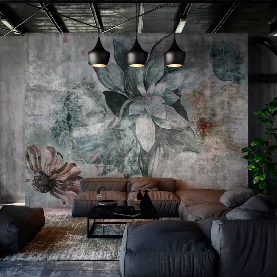 Tecnografica 66951-1 Modern Affresco Avalon - mural w kwiaty na tle imitującym beton