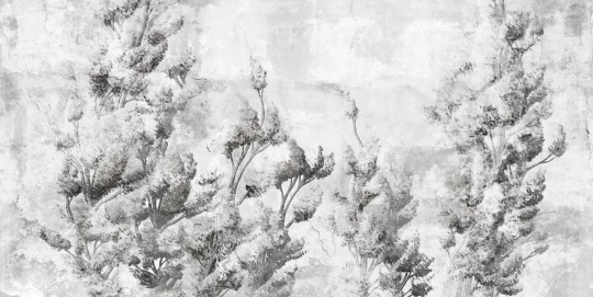 Tecnografica 66953-2 Modern Affresco Somerset Hiver - mural w rośliny na tle imitującym beton