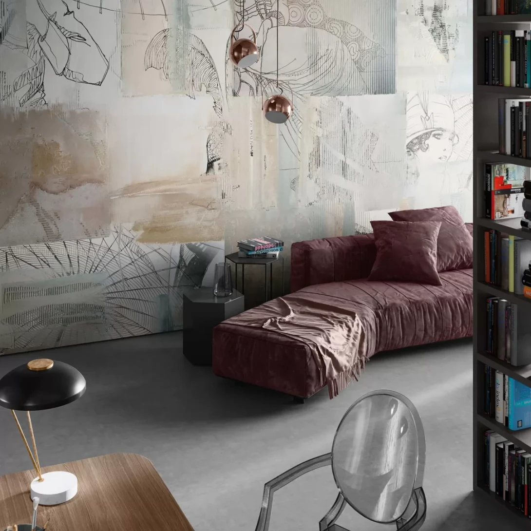 Tecnografica 56042-1 Handmade Nouvelle Epoque - mural w abstrakcyjny wzór