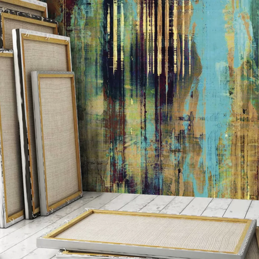 Tecnografica 55436-1 Handmade Affresco Cobalt Blue - mural w abstrakcyjny wzór