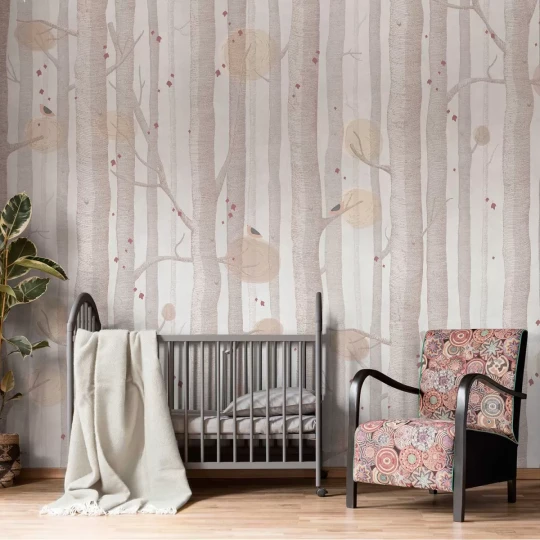 Tecnografica 71439-2 Kids Lullaby Winter - mural dla dzieci w drzewa