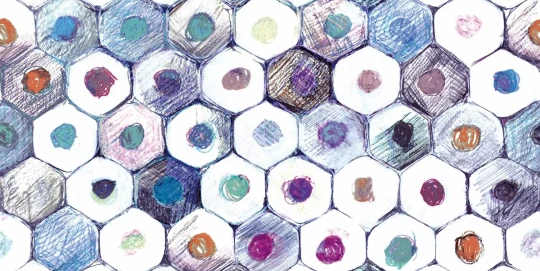 Tecnografica 58359-2 Kids Pastel Bottom Solar - mural dziecięcy w geometryczny wzór