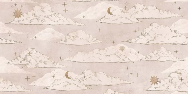 Tecnografica 76188-4 Kids Dreamy Sunset - mural dla dzieci w chmury