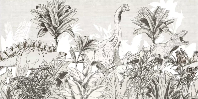Tecnografica 76410-1 Kids Jurassic Line - mural dla dzieci w dinozaury