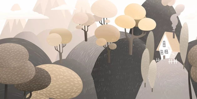 Tecnografica 76410-3 Kids Kuzco Warm B - mural dla dzieci w bajkowy krajobraz