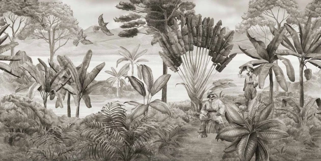 Tecnografica 75287-2 Expedition Livingstone Seppia - mural w egzotyczny krajobraz