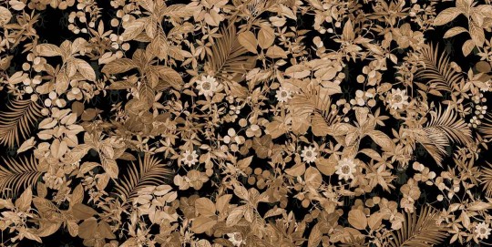 Tecnografica 70838-2B Expedition Tropicana Gold B - mural w roślinny motyw na ciemnym tle