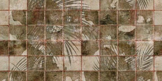 Tecnografica 69252-2 Expedition Atlantica Stormy - mural w egzotyczne liście i industrialne okna
