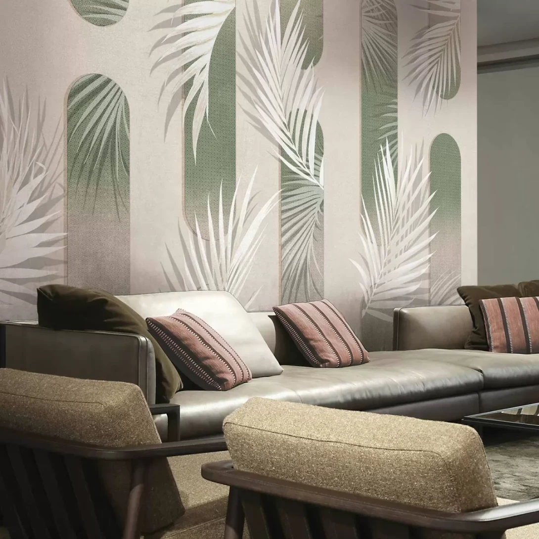 Tecnografica 76002-1 Expedition Flint Palm - mural w łuki i liście palm