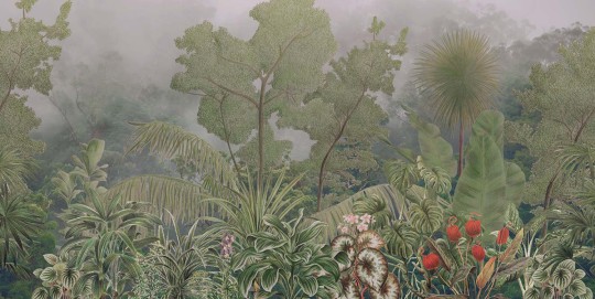 Tecnografica 85566-2 Expedition Mori Dark No Birds - mural w roślinny krajobraz