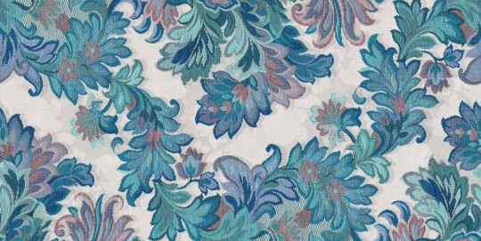 Tecnografica 77360-1 Fabrics Bohemian Royalty Turquoise - mural w roślinny motyw imitujący materiał