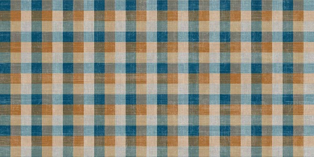 Tecnografica 79574-1 Fabrics Cunningham Blue - mural w kratkę z efektem tkaniny