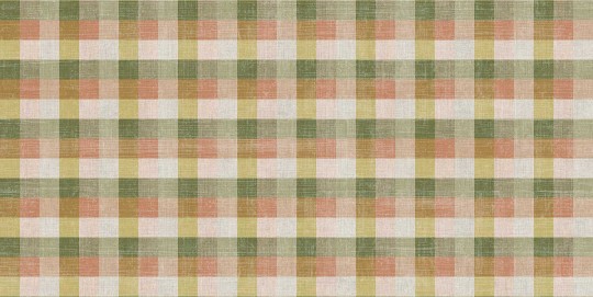 Tecnografica 79574-2 Fabrics Cunningham Green - mural w kratkę z efektem tkaniny
