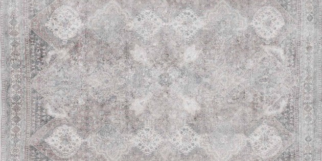 Tecnografica 67515-2 Fabrics Scirna White - mural imitujący vintage dywan