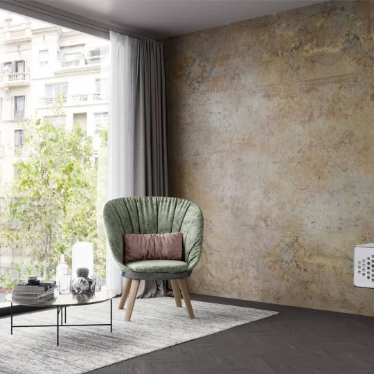 Tecnografica 67292-3 Fabrics Sinbad Violet - mural imitujący przetarty dywan perski