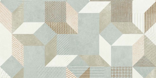 Tecnografica 76389-2 Geometric Notes Aretha Green - mural w geometryczny wzór 3D