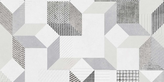 Tecnografica 76389-4 Geometric Notes Aretha Grey - mural w geometryczny wzór 3D