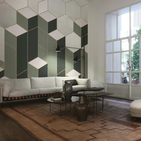 Tecnografica 76471-3 Geometric Notes Jimi Soft - mural w geometryczny wzór 3D