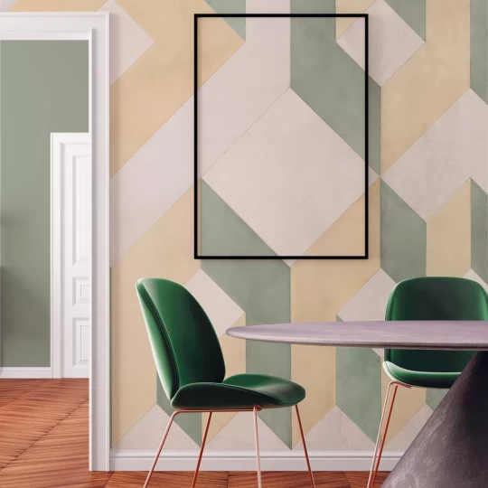 Tecnografica 68135-1 Geometric Notes Cubolibre Sugar - mural w trójwymiarowy wzór geometryczny