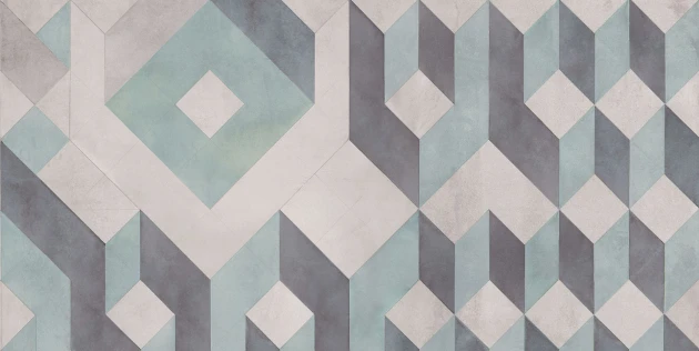 Tecnografica 68135-3 Geometric Notes Cubolibre Ice - mural w trójwymiarowy wzór geometryczny