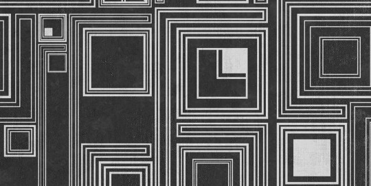 Tecnografica 68357-1 Geometric Notes Labirinto Black - mural w geometryczny wzór