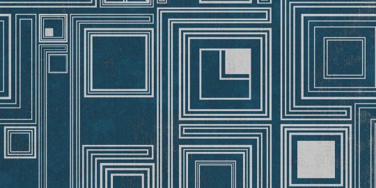 Tecnografica 68357-4 Geometric Notes Labirinto Navy - mural w geometryczny wzór