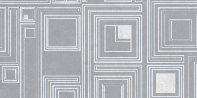 Tecnografica 68357-5 Geometric Notes Labirinto Grey Blue - mural w geometryczny wzór