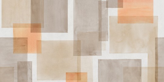 Tecnografica 81194-3 Geometric Notes Itten Warm - mural w akwarelowy geometryczny wzór