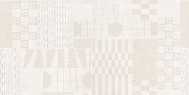 Tecnografica 81559-4 Geometric Notes Rubik Mocaccino - mural w geometryczny wzór w stylu memphis