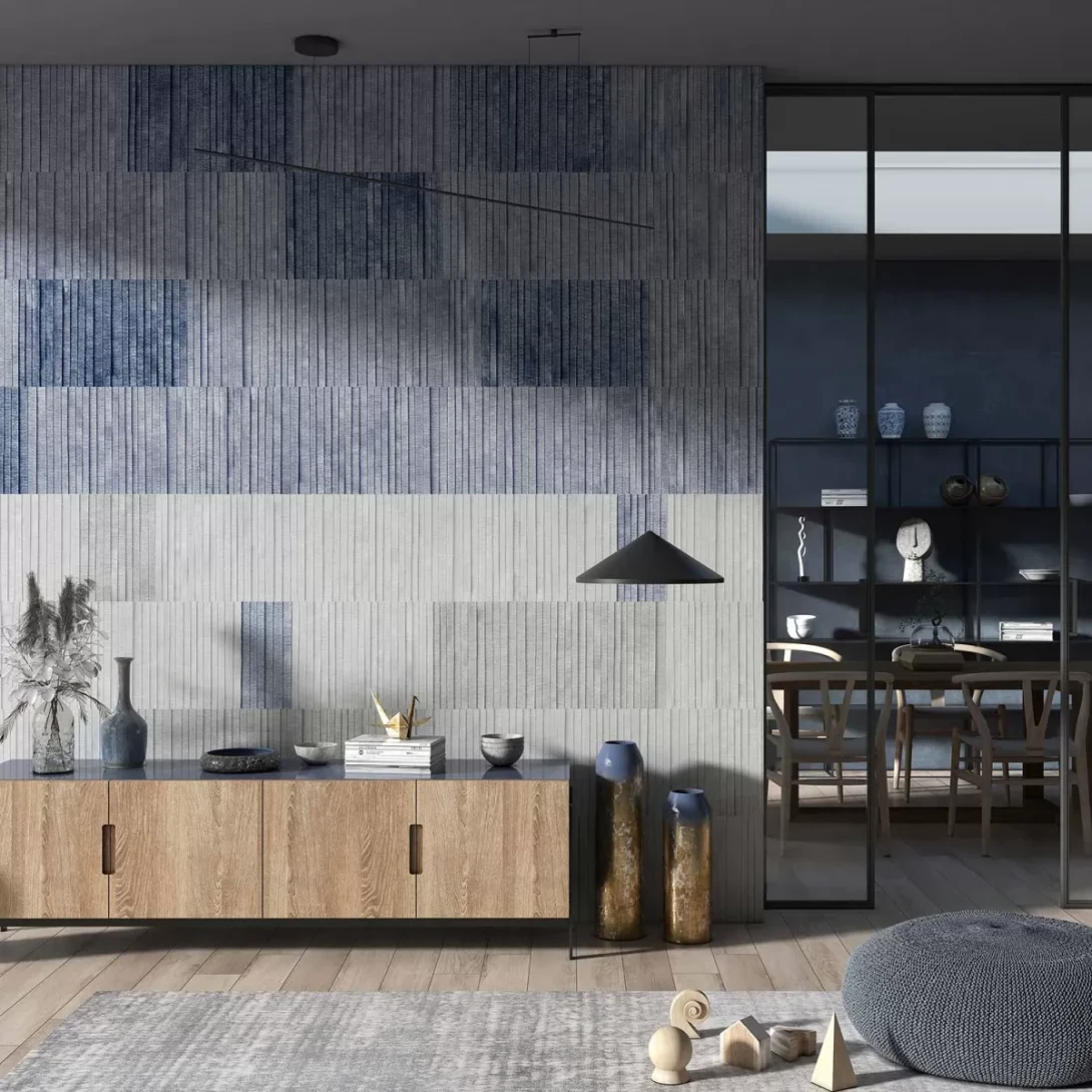 Tecnografica 78943-3 Geometric Notes Washi Grey - mural w geometryczny wzór 3D