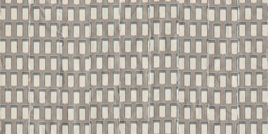 Tecnografica 79828-4 Geometric Notes Studio 54 Grey - mural w kratownicę 3D