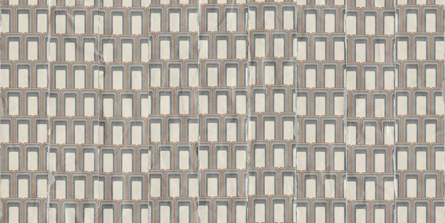 Tecnografica 79828-4 Geometric Notes Studio 54 Grey - mural w kratownicę 3D