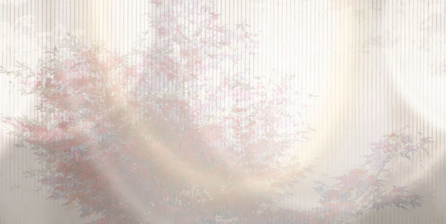 Tecnografica 81383-2 Japandi Kairaku Grey - mural w paski i rośliny