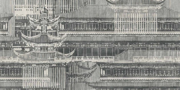 Tecnografica 73232-4 Japandi Mikado Petroleum - mural w pagodę