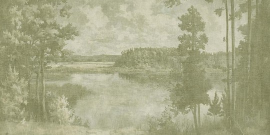 Tecnografica 85829-5 Landscapes Love Poems Green - mural w pejzaż jeziora