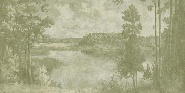 Tecnografica 85829-5 Landscapes Love Poems Green - mural w pejzaż jeziora