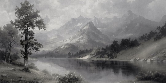 Tecnografica 85827-3 Landscapes Mountain Serenity Grey Green - mural w pejzaż gór i jeziora
