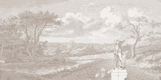 Tecnografica 85432-3 Landscapes Nike Sepia - mural w roślinny krajobraz w stylu ryciny