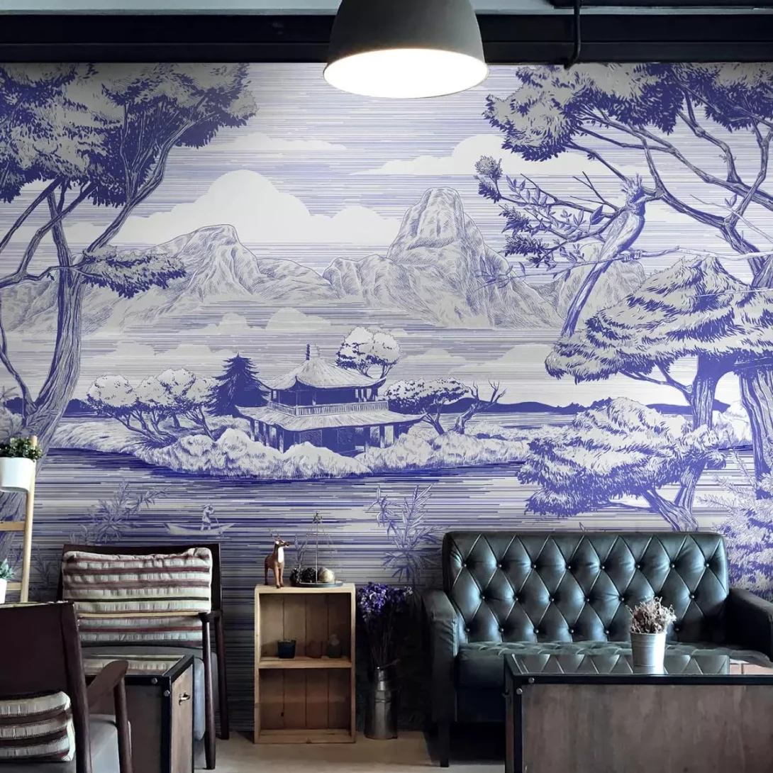 Tecnografica 70849-1 Landscapes Sho Blue - mural w japoński krajobraz