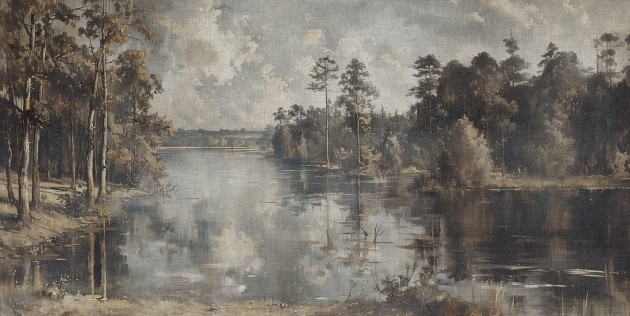 Tecnografica 85830-2 Landscapes Contemplation Cold B - mural w krajobraz jeziora
