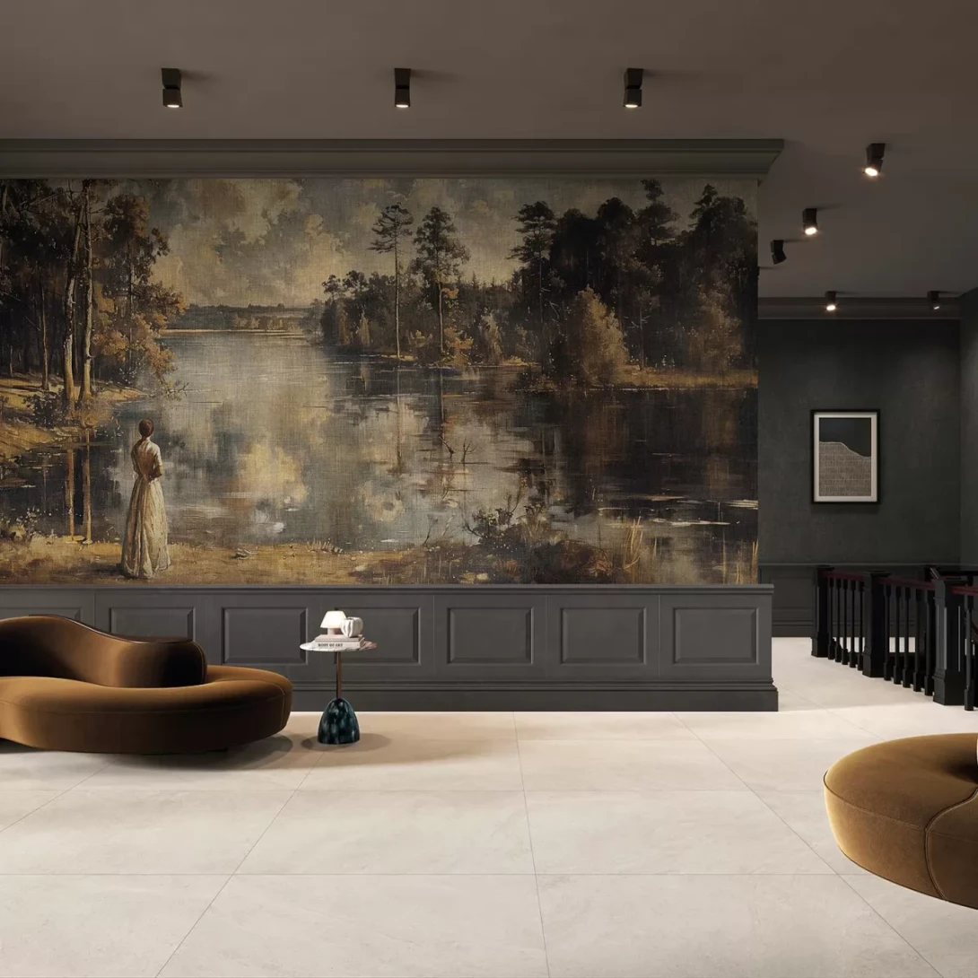 Tecnografica 85830-4 Landscapes Contemplation Canvas Beige - mural imitujący płótno