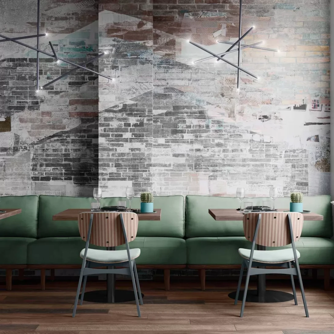 Tecnografica 58975-2 Material Mood Berlin Grey - mural imitujący cegły