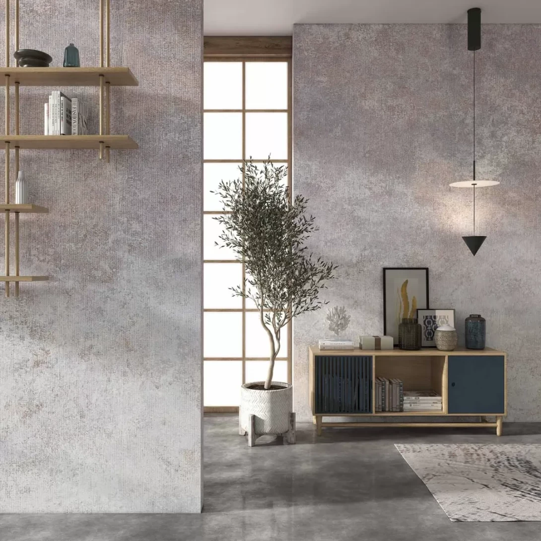 Tecnografica 80235-1 Material Mood Nebula Rose - mural imitujący betonową ścianę