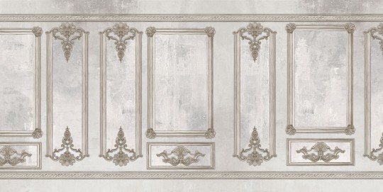 Tecnografica 77724-1 Material Mood Noblesse White - mural imitujący ścianę ze sztukaterią