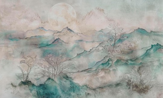 Wall Art Sapporo - mural w górski krajobraz