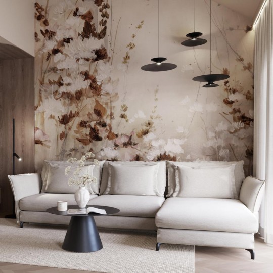 Wall Art Marron - mural w suszone kwiaty