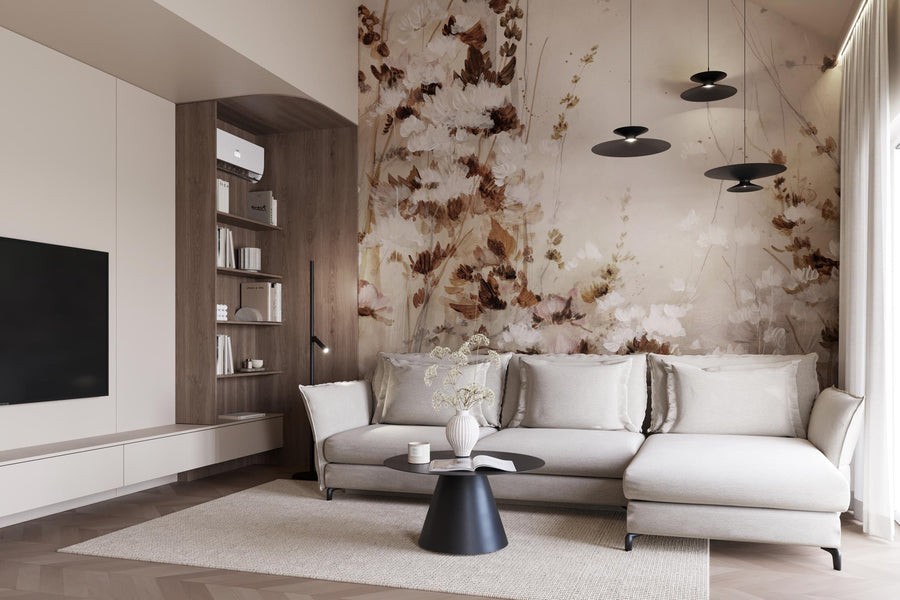 Wall Art Marron - mural w suszone kwiaty